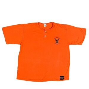 Harley-Davidson Bright Orange Short Sleeve Henley